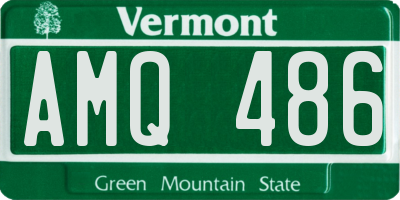 VT license plate AMQ486