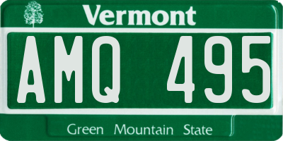 VT license plate AMQ495