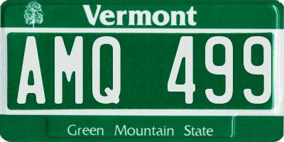VT license plate AMQ499