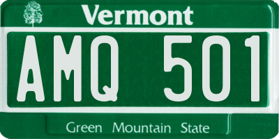 VT license plate AMQ501