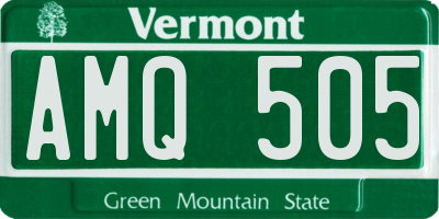 VT license plate AMQ505