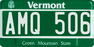 VT license plate AMQ506