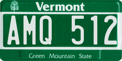 VT license plate AMQ512