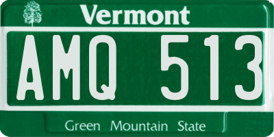 VT license plate AMQ513