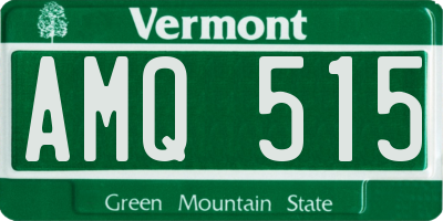 VT license plate AMQ515