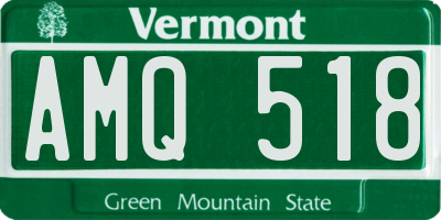 VT license plate AMQ518