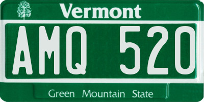 VT license plate AMQ520