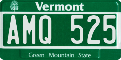 VT license plate AMQ525