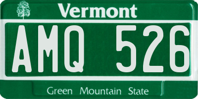 VT license plate AMQ526