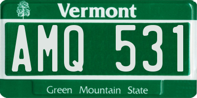 VT license plate AMQ531