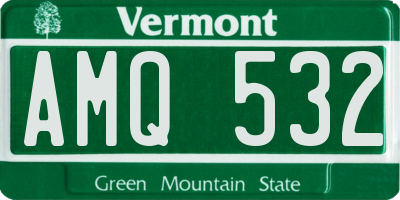 VT license plate AMQ532