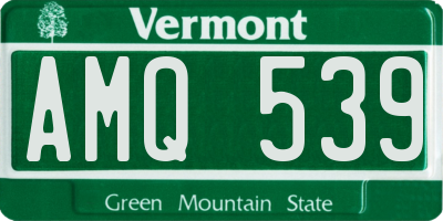 VT license plate AMQ539