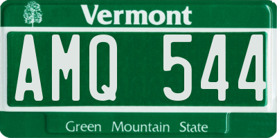 VT license plate AMQ544