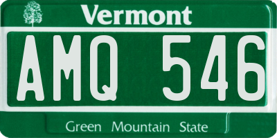 VT license plate AMQ546