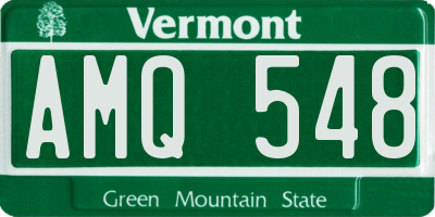 VT license plate AMQ548