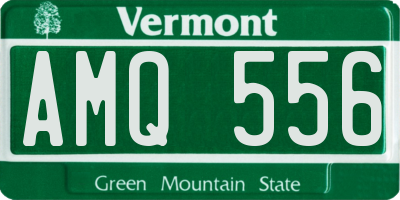 VT license plate AMQ556