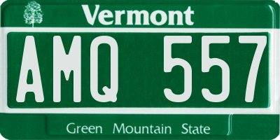 VT license plate AMQ557