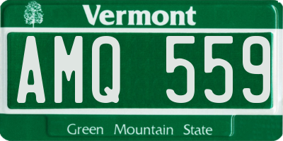 VT license plate AMQ559