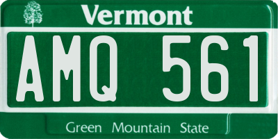 VT license plate AMQ561