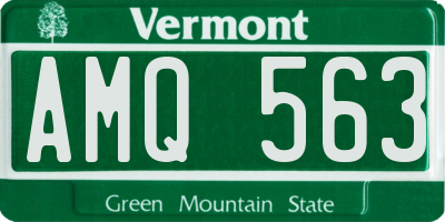 VT license plate AMQ563