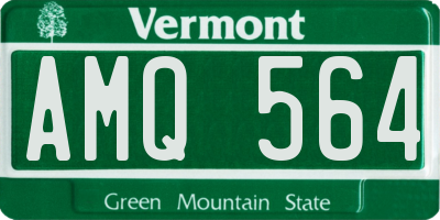 VT license plate AMQ564