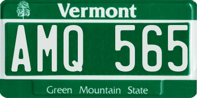 VT license plate AMQ565