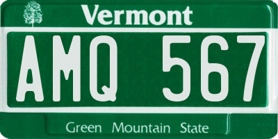 VT license plate AMQ567