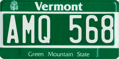 VT license plate AMQ568