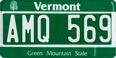 VT license plate AMQ569