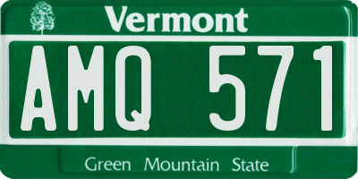 VT license plate AMQ571