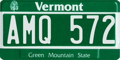 VT license plate AMQ572