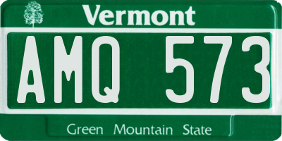 VT license plate AMQ573