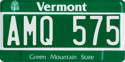 VT license plate AMQ575