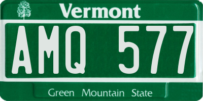 VT license plate AMQ577