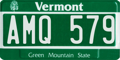 VT license plate AMQ579
