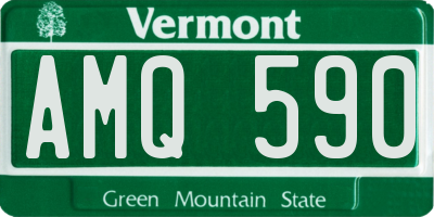 VT license plate AMQ590
