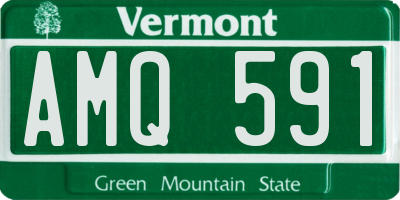 VT license plate AMQ591