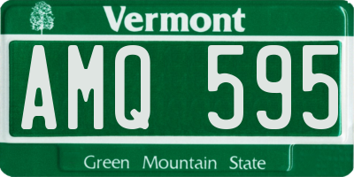 VT license plate AMQ595
