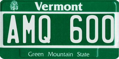 VT license plate AMQ600