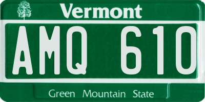 VT license plate AMQ610