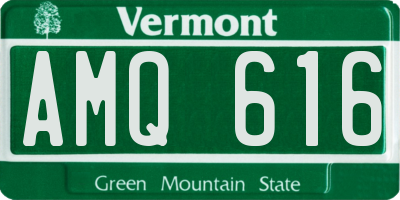 VT license plate AMQ616