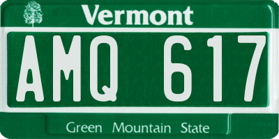 VT license plate AMQ617