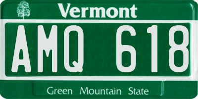 VT license plate AMQ618