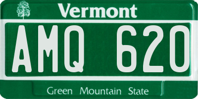 VT license plate AMQ620