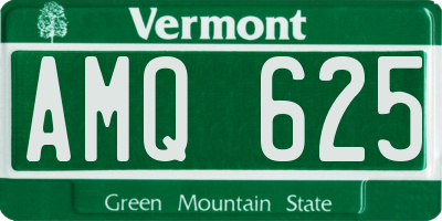 VT license plate AMQ625