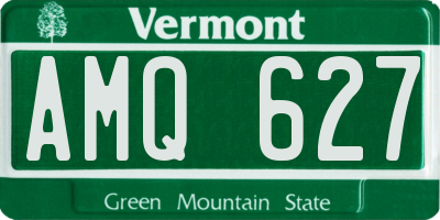 VT license plate AMQ627