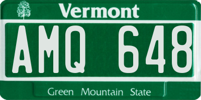 VT license plate AMQ648