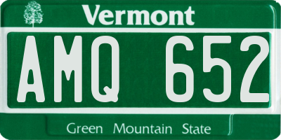 VT license plate AMQ652