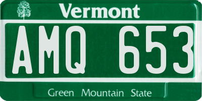 VT license plate AMQ653