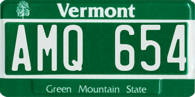 VT license plate AMQ654